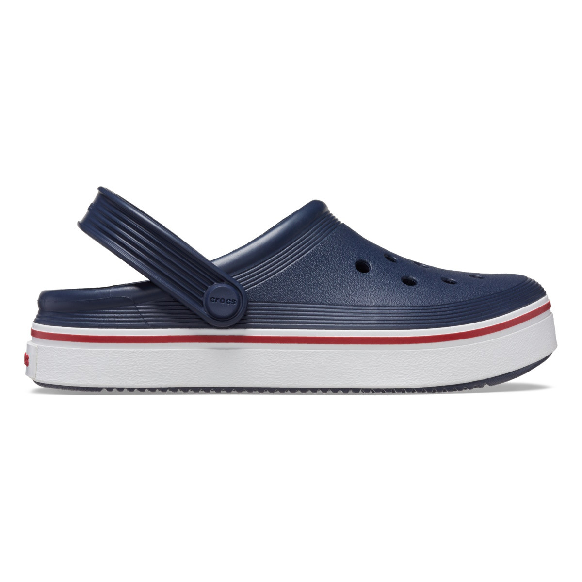 Saboți Crocs Crocband Off Court Clog Kids Albastru - Navy/Pepper - imagine 8
